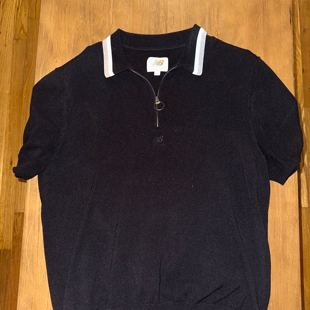 New Balance Black Polo with White Trim